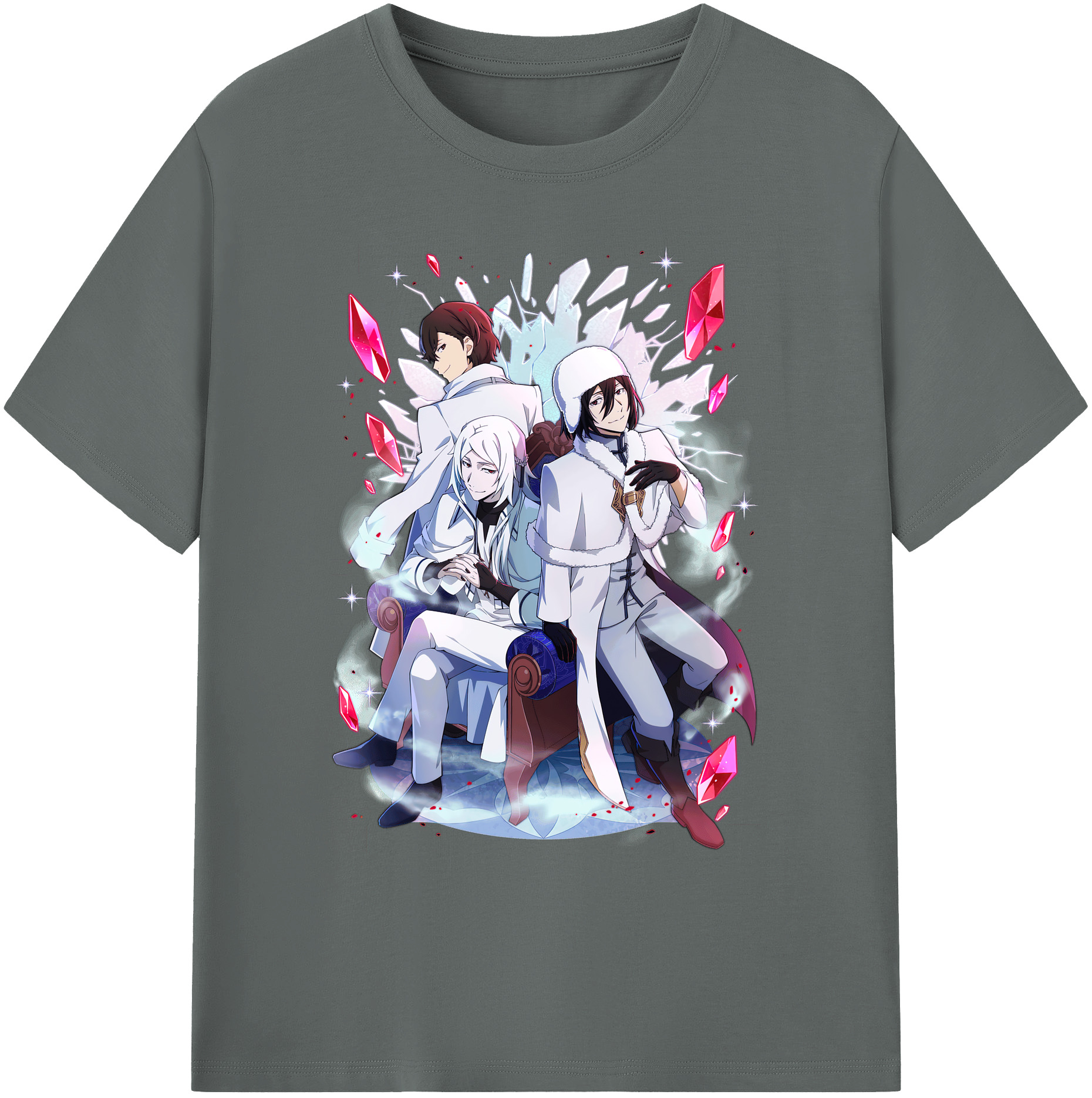 （画像用） 文豪ストレイドッグス Bungo Stray Dogs 綿100％ メンズ半袖Tシャツ｜肌触りやわらか＆通気性